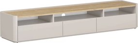 Comodă TV cu două sertare Elivo 200 cm - cașmir / stejar uleiat