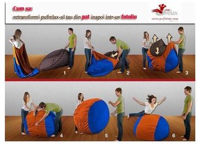Set Fotoliu King Size cu Otoman (suport picioare) si Perna, Material Textil - Sour Cherry