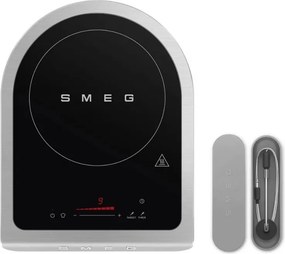 Plita cu inductie portabila Smeg PIC01WHMEU, 2100 W, Sticla ceramica, Alb mat