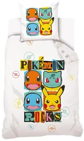 Pokémon Rocks set de lenjerie de pat 140×200cm, 70×90 cm