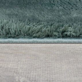 Blană albastru petrol sintetică 200x290 cm Faroe Wool Look Fur – Flair Rugs