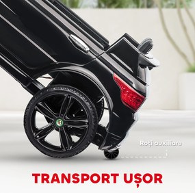 HOMCOM Mașină Electrică pentru Copii cu Motor Dublu, Suspensie și Telecomandă, 110x68x52 cm, Negru | Aosom Romania