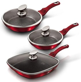 RESIGILAT - Set tigai cu capac Metalic Line Burgundy Berlinger Haus BH 6189