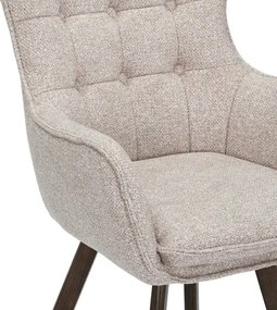 Set de 2 scaune pivotante picioare din lemn THOR bej