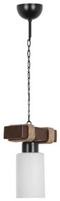 Lustră JASMIN pe lanț, 1 x E27, 40 W, 230 V, maro/alb
