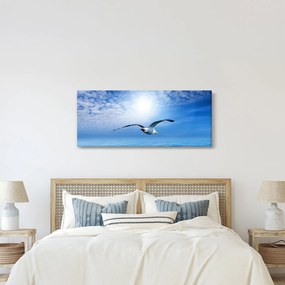 Tablou - Pescărușul peste mare (120x50 cm)