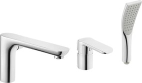 Baterie cada - dus Invena Siros 3 elemente crom lucios