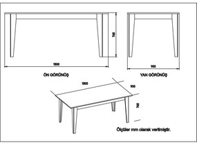 Masă sufragerie Poppy 5 (pentru 8 persoane) (Alb) . 1102474
