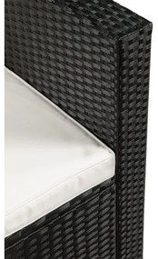 Juskys Set ratan de gradina Punta Cana L - perne negre/crem