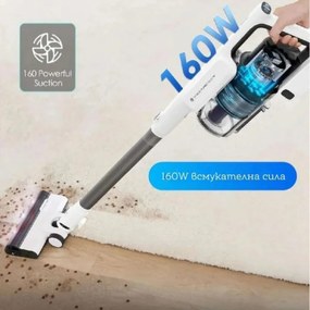 Aspirator vertical Tineco A30S Plus, 160W, 20000 Pa, 140 m², 60 min, 1000 ml, Senzor iLoop, Tehnologie PureCyclone, LED, Alb/Gri