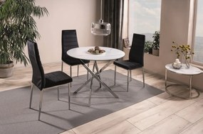 Masa rotunda Agis marmura alba/argintiu ø90/h71 cm