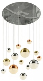 Lustra design modern cu 14 pendule LED Planets 14 4514-14 SRT