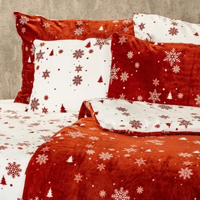 Lenjerie de pat micro-flanelă 4Home Happy winter, 140 x 200 cm, 70 x 90 cm