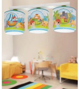 Plafonieră pentru copii Dalber 60653 PIRATE ISLAND 3xE27/15W/230V