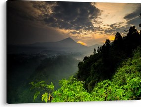 Tablou - peisaj montan verde (70x50 cm)