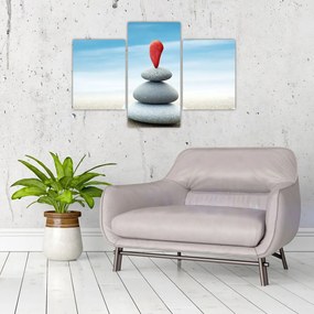 Tablou -Echilibru cu pietre (90x60 cm)