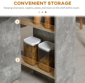 HOMCOM Masă Pliabilă din Lemn cu Roți, pentru 4-6 Persoane, 75x140x75 cm, Gri | Aosom Romania