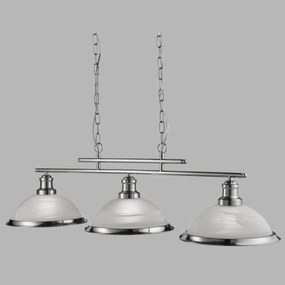 Lustra suspendata design clasic Bistro 3L argintiu satin 2683-3SS SRT