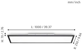 Panou LED dimabil Eglo 75565 BOTAZZO LED/25W/230V 2700-5000K + telecomandă
