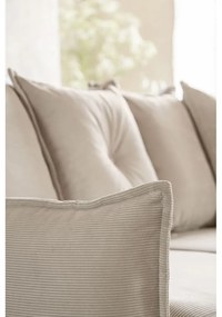 Colțar bej extensibil cu tapițerie din catifea reiată (colț dreapta) Lazy Lukka – Miuform