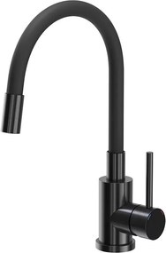 Baterie bucatarie cu pipa flexibila Quadron Pop Maggie finisaj negru