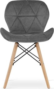 Scaun LAGO VELVET gri