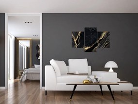 Tablou abstarcției aurii (90x60 cm)