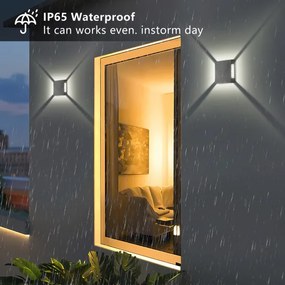 Brilagi - Aplica LED de exterior QUADRAY, 4W, 230V, antracit, IP65