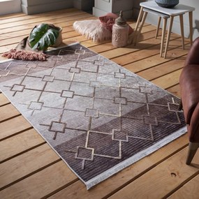 Covor cu model maro în stil scandinav Lăţime: 80 cm | Lungime: 150 cm