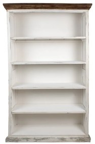 Biblioteca alba, din lemn masiv, aspect vintage, Librarie