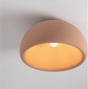 Lustra aplicata tavan cu textura granulata Davo 50cm, rosu caramiziu