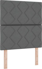 vidaXL Tăblie LED Gri 80 cm țesătură