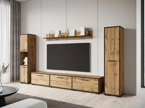 Mobilier living Ikinra XL (Stejar wotan + Negru) . 1104554