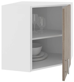 Corp Superior Colt Karo, Stejar Somona Inchis/Alb, 60 x 60 x 60 cm