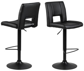 Scaun bar cu înălțime ajustabilă Actona Sylvia, negru