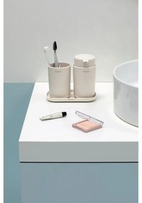 Set accesorii de baie Brabantia ReNew 1006266, 3 piese, 250 ml, Rezistent la coroziune, Bej