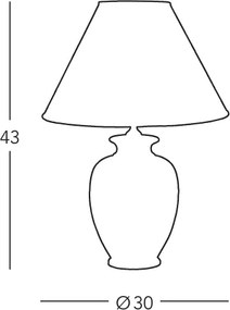 kolarz 731.70W.160 - Lampă de masă NONNA 1xE27/100W/230V flori alb/auriu