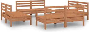 vidaXL Set mobilier de grădină, 8 piese, maro miere, lemn masiv de pin