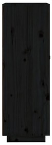 Dulap de vinuri, negru, 45x34x100 cm, lemn masiv de pin Negru, 1