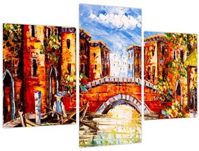 Tablou - Pictură în ulei a orașului III. (90x60 cm)