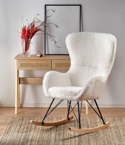 Fotoliu balansoar Leonia 2 (crem + negru + natural). 1039484