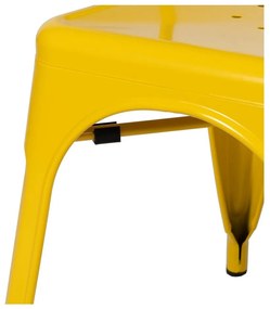 Scaune de dining galbene 2 buc. din metal – Ixia