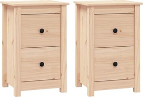 vidaXL Noptiere, 2 buc., 40x35x61,5 cm, lemn masiv de pin
