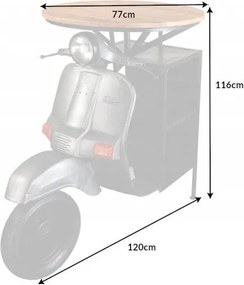 Masa de bar design industrial Scooter 115cm
