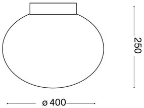 Plafonieră Ideal Lux CANDY 1xE27/42W/230V d. 40 cm alb