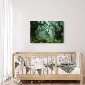 Tablou - O pădure acoperită de mușchi (90x60 cm)