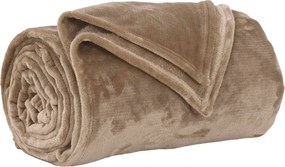 vidaXL Pătura de aruncat Culoare Cămilă 240 x 270 cm Molton