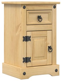 Noptiera "Corona", 35x32,5x58 cm, lemn masiv de pin