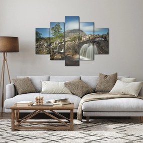Tablou cu cascadele și munți (150x105 cm)