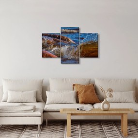 Tablou detailat - apa între pietre (90x60 cm)